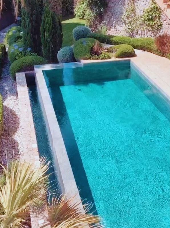 Pool among planting